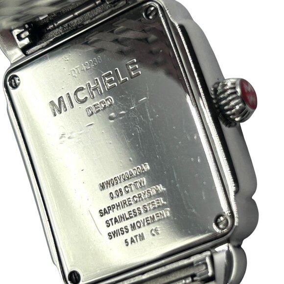 Michele Deco Mid Mother of Pearl Diamond Dial Women\'s Watch MW06V00A0046